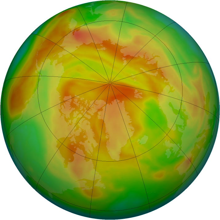 Arctic ozone map for 01 May 2007